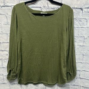Max Studio Olive Green Blouse